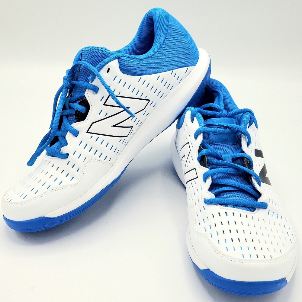 NEW BALANCE BLUE WHITE MEN SNEAKER SHOES SZ 9.5